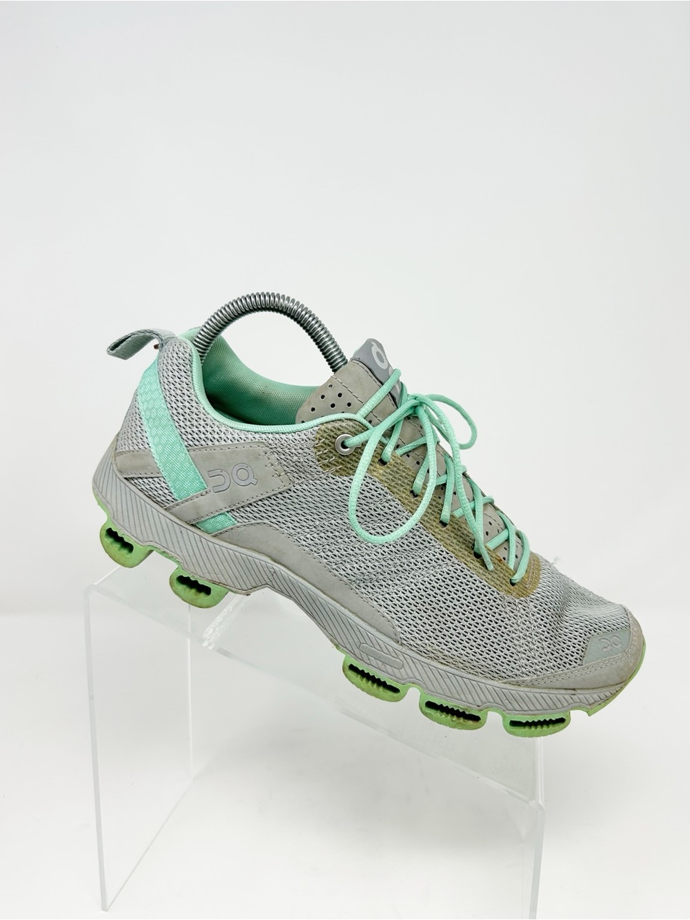 On Running Cloudsurfer 2 Women's Running Shoes Gray Mint Green Lace-Up Size 9.5